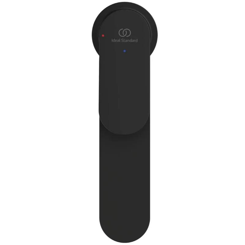 Baterie înaltă pentru lavoar Ideal Standard, Ceralife O 240 BlueStart, cu ventil Click-Clack, negru mat